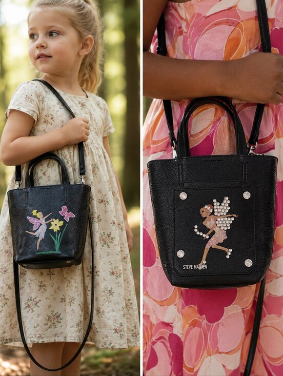Steve Madden Handbags - Fairycore Rhinestone Hand Painted Crossbody Bag Whimsical Cottagecore Purse
